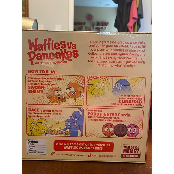 Waffles vs. Pancakes Game The Breakfast Scoop Up Game Family Families - Picture 2 of 3